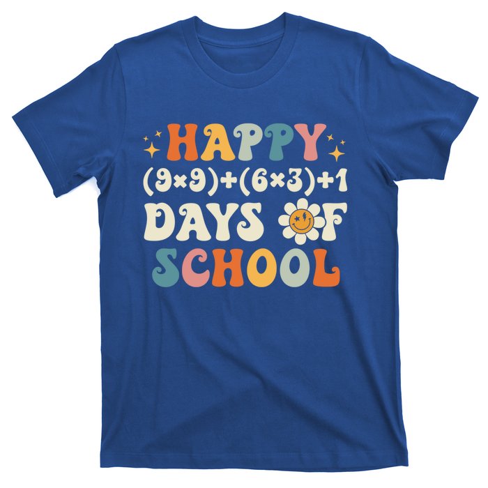 Happy 100 Days Of School Math Formula Groovy Gift T-Shirt