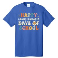 Happy 100 Days Of School Math Formula Groovy Gift Tall T-Shirt