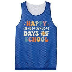 Happy 100 Days Of School Math Formula Groovy Gift Mesh Reversible Basketball Jersey Tank