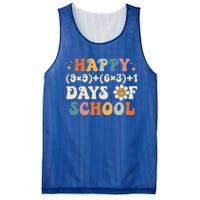 Happy 100 Days Of School Math Formula Groovy Gift Mesh Reversible Basketball Jersey Tank