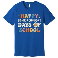 Happy 100 Days Of School Math Formula Groovy Gift Premium T-Shirt