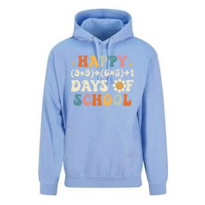 Happy 100 Days Of School Math Formula Groovy Gift Unisex Surf Hoodie