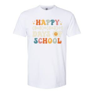 Happy 100 Days Of School Math Formula Groovy Gift Softstyle CVC T-Shirt