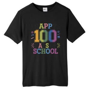 Happy 100th Day Of School Tie Dye Rainbow 100 Days Smarter Tall Fusion ChromaSoft Performance T-Shirt