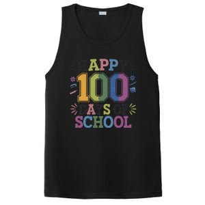 Happy 100th Day Of School Tie Dye Rainbow 100 Days Smarter PosiCharge Competitor Tank