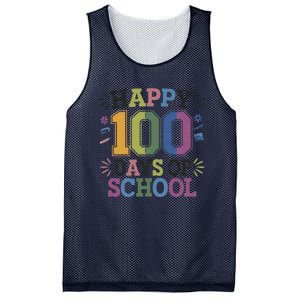 Happy 100th Day Of School Tie Dye Rainbow 100 Days Smarter Mesh Reversible Basketball Jersey Tank