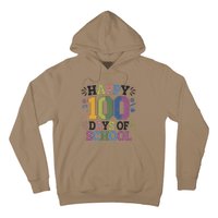 Happy 100th Day Of School Tie Dye Rainbow 100 Days Smarter Hoodie