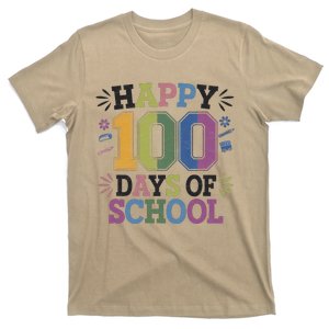 Happy 100th Day Of School Tie Dye Rainbow 100 Days Smarter T-Shirt