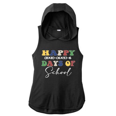 Happy 100 Days Of School Math Problem Gift Ladies PosiCharge Tri-Blend Wicking Draft Hoodie Tank