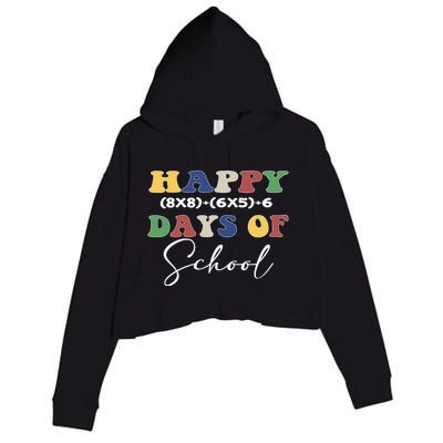 Happy 100 Days Of School Math Problem Gift Crop Fleece Hoodie