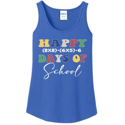 Happy 100 Days Of School Math Problem Gift Ladies Essential Tank