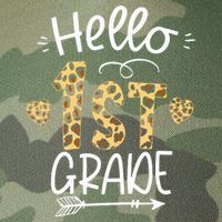 Hello 1st Grade Leopard Teacher Students Back To School First Day Of School Legacy Tie Dye Trucker Hat