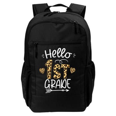 Hello 1st Grade Leopard Teacher Students Back To School First Day Of School Backpack