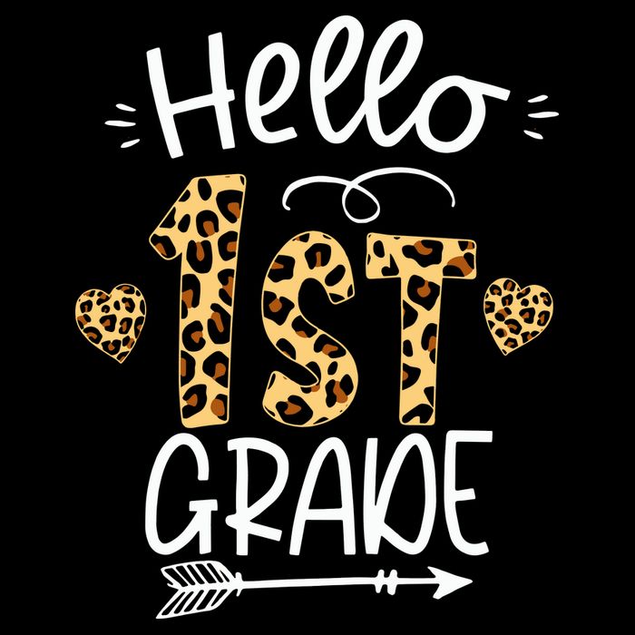 Hello 1st Grade Leopard Teacher Students Back To School First Day Of School 16 in Basic Backpack
