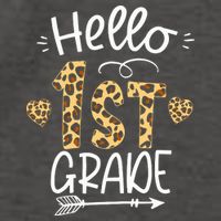 Hello 1st Grade Leopard Teacher Students Back To School First Day Of School Vector Backpack
