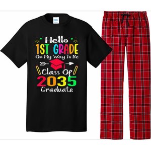 Hello 1st Grade Back To School Class Of 2035 Grow With Me Pajama Set