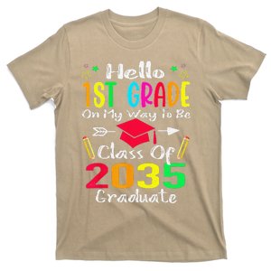 Hello 1st Grade Back To School Class Of 2035 Grow With Me T-Shirt