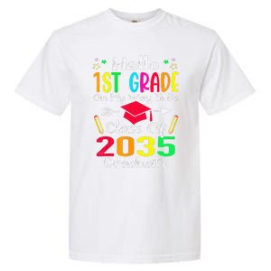 Hello 1st Grade Back To School Class Of 2035 Grow With Me Garment-Dyed Heavyweight T-Shirt