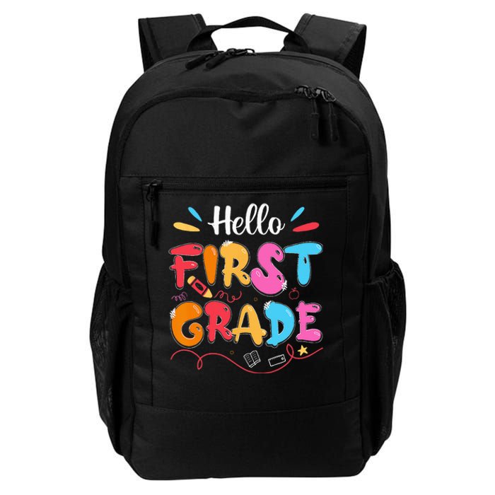 Hello 1st Grade Back To School First Grade Teachers Students Daily Commute Backpack