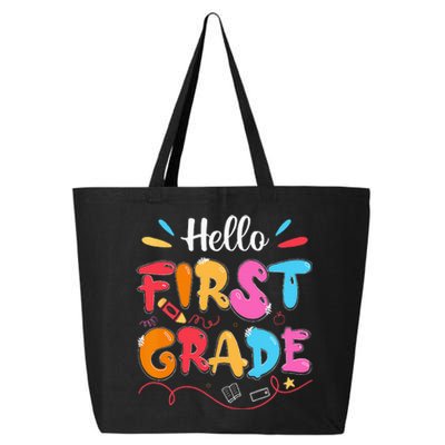 Hello 1st Grade Back To School First Grade Teachers Students 25L Jumbo Tote