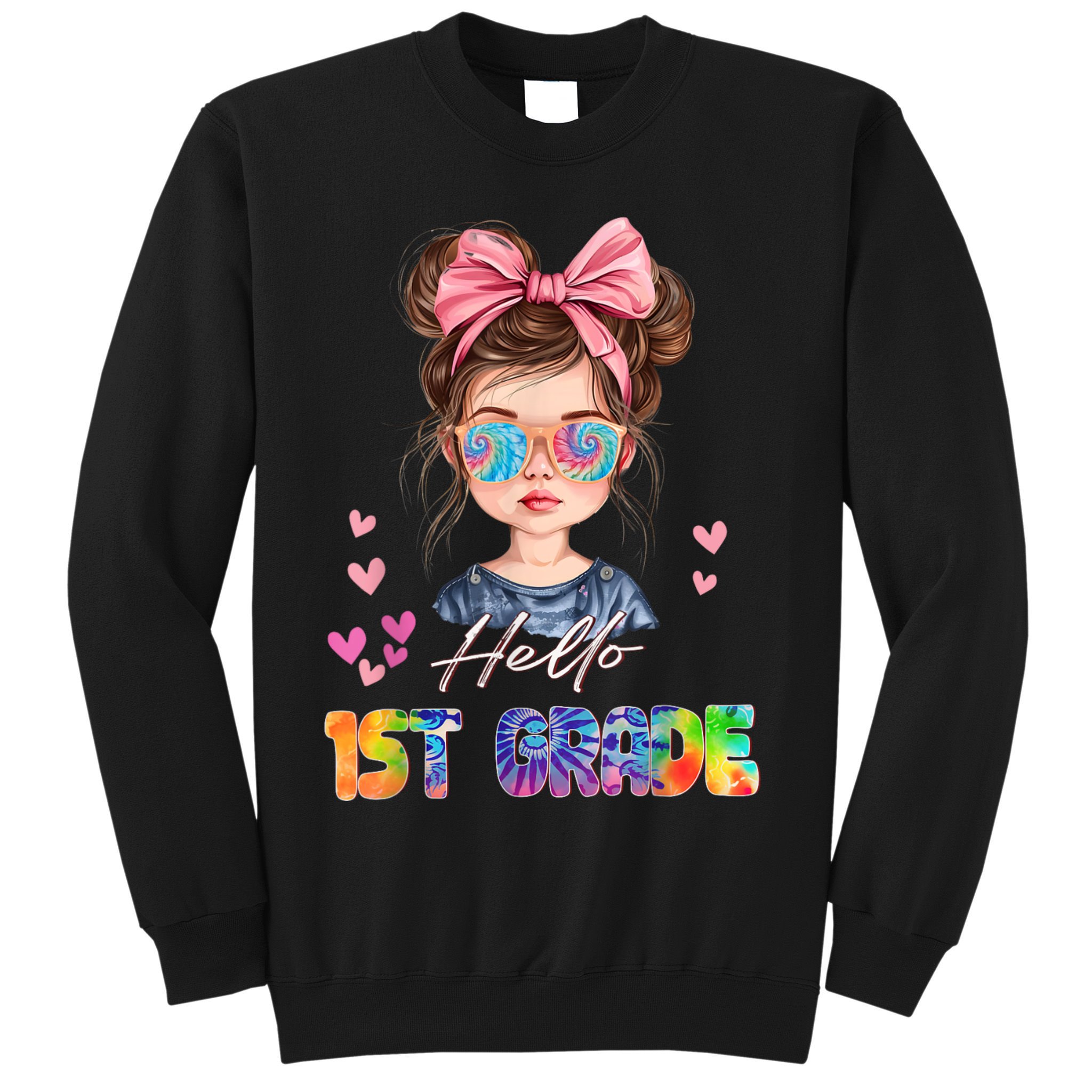 Hello 1st Grade Back To School Gift For Girl Sweatshirt