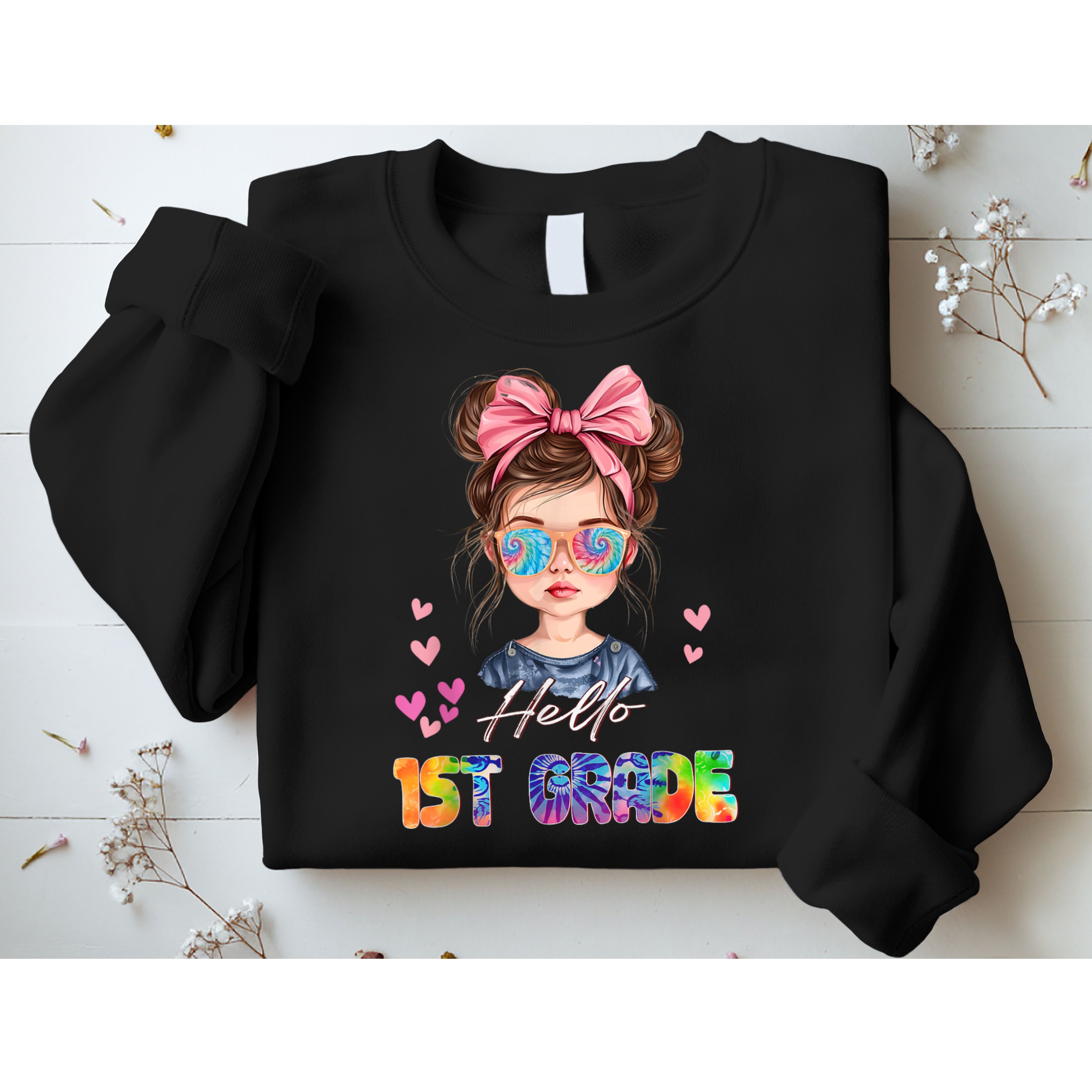 Hello 1st Grade Back To School Gift For Girl Sweatshirt