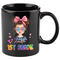 Hello 1st Grade Back To School Gift For Girl 11oz C Handle Ceramic Mug