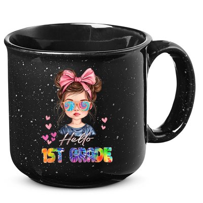 Hello 1st Grade Back To School Gift For Girl 15oz Campfire Ceramic Mug