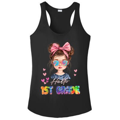Hello 1st Grade Back To School Gift For Girl Ladies PosiCharge Competitor Racerback Tank