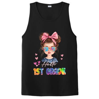 Hello 1st Grade Back To School Gift For Girl PosiCharge Competitor Tank