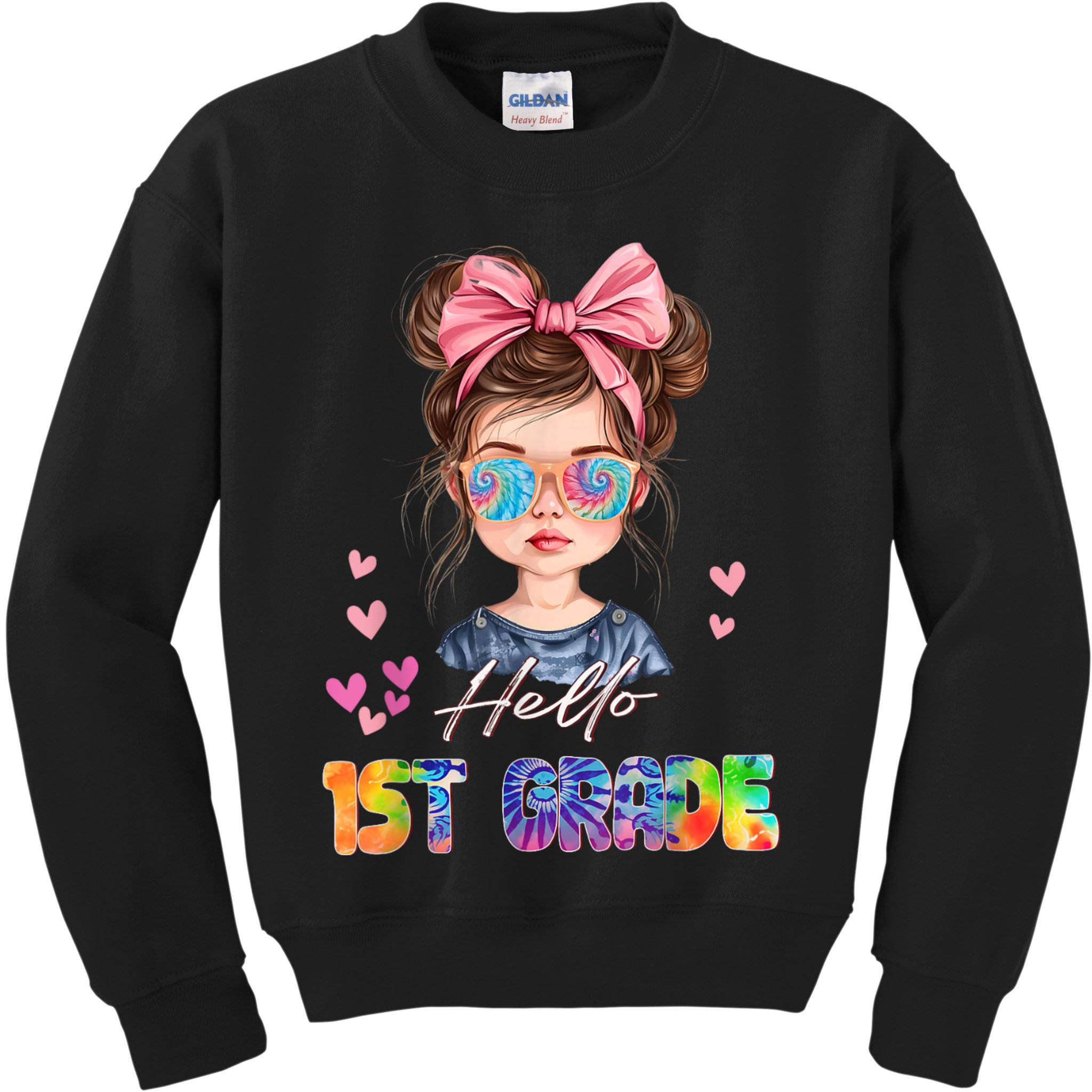 Hello 1st Grade Back To School Gift For Girl Kids Sweatshirt