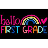 Hello 1st Grade Rainbow Student Teacher Back To School Bumper Sticker