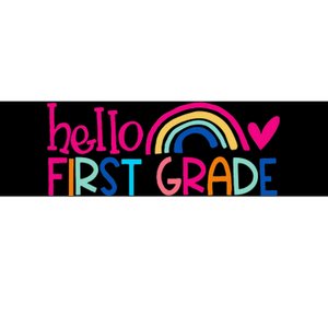 Hello 1st Grade Rainbow Student Teacher Back To School Bumper Sticker