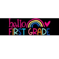 Hello 1st Grade Rainbow Student Teacher Back To School Bumper Sticker