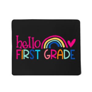 Hello 1st Grade Rainbow Student Teacher Back To School Mousepad