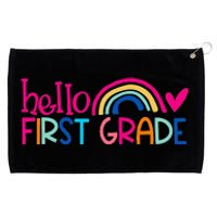 Hello 1st Grade Rainbow Student Teacher Back To School Grommeted Golf Towel