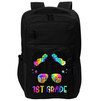 Hello 1st Grade Messy Bun Team First Grade Back To School Impact Tech Backpack