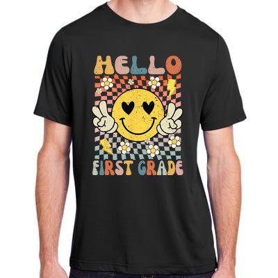 Hello 1st Grade Back To School First Grade Teacher Adult ChromaSoft Performance T-Shirt