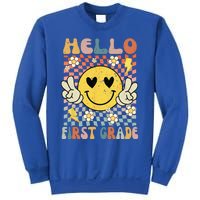 Hello 1st Grade Back To School First Grade Teacher Sweatshirt