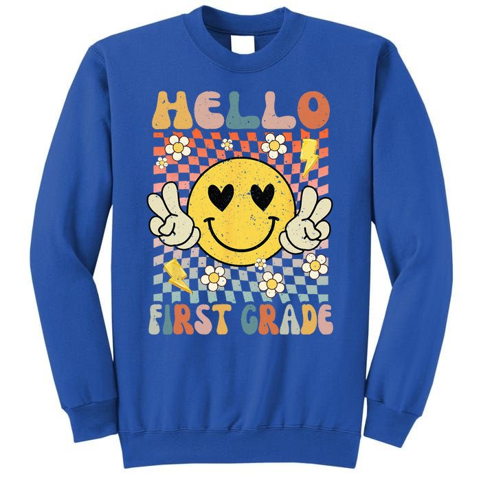 Hello 1st Grade Back To School First Grade Teacher Sweatshirt