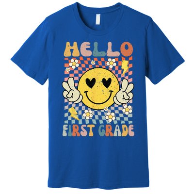 Hello 1st Grade Back To School First Grade Teacher Premium T-Shirt