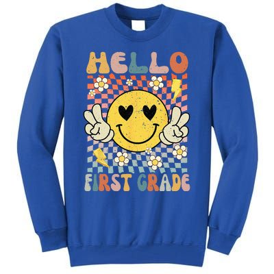 Hello 1st Grade Back To School First Grade Teacher Tall Sweatshirt