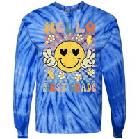 Hello 1st Grade Back To School First Grade Teacher Tie-Dye Long Sleeve Shirt