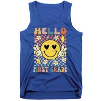 Hello 1st Grade Back To School First Grade Teacher Tank Top