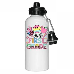 Hello 1st Grade Boy Girl Teacher Back To School 1st Grade Aluminum Water Bottle