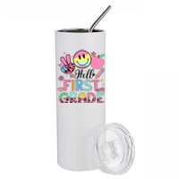 Hello 1st Grade Boy Girl Teacher Back To School 1st Grade Stainless Steel Tumbler