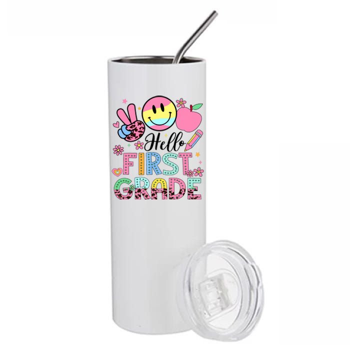 Hello 1st Grade Boy Girl Teacher Back To School 1st Grade Stainless Steel Tumbler