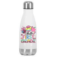 Hello 1st Grade Boy Girl Teacher Back To School 1st Grade Stainless Steel Insulated Water Bottle