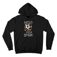 Hello 1st Grade Back To School Space Theme First Grade Hoodie