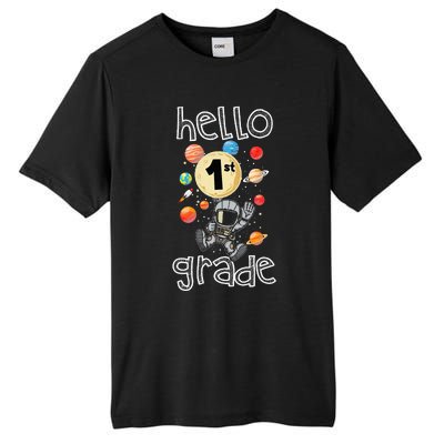 Hello 1st Grade Back To School Space Theme First Grade Tall Fusion ChromaSoft Performance T-Shirt